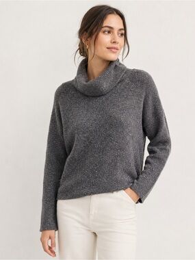 Lou & Grey Speckled Cowl Neck Sweater